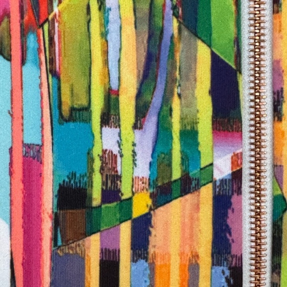 Joseph Ribkoff Multicolor Geometric Dress. Ptp 19” - Picture 4 of 5